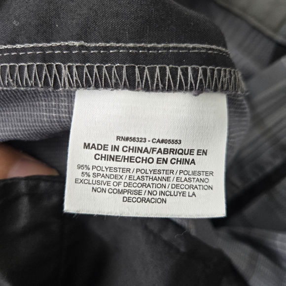 Nike Golf Shorts Mens 40 Gray Plaid Slash Pocket Polyester Stretch Dri-Fit - Picture 6 of 7